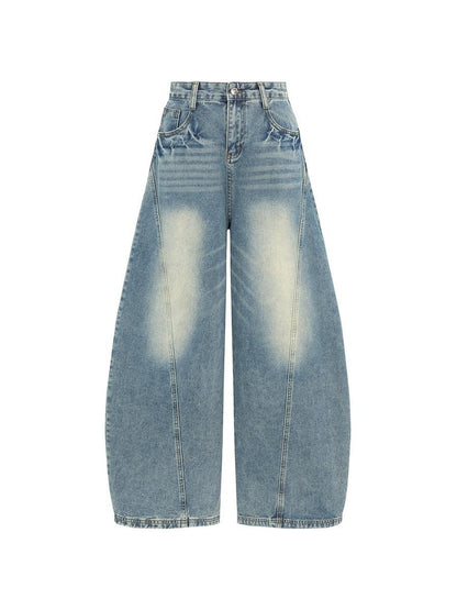 HEMOGLOBIN Rock Style Structured 3d Cut Loose High Waist Cotton Women&