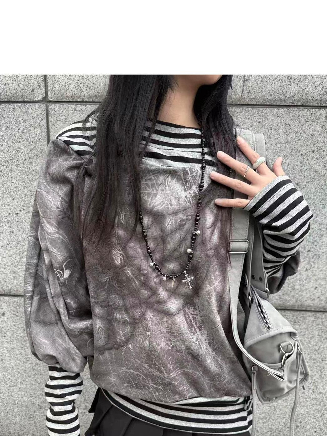 HEMOGLOBIN Striped Print Knit Women&