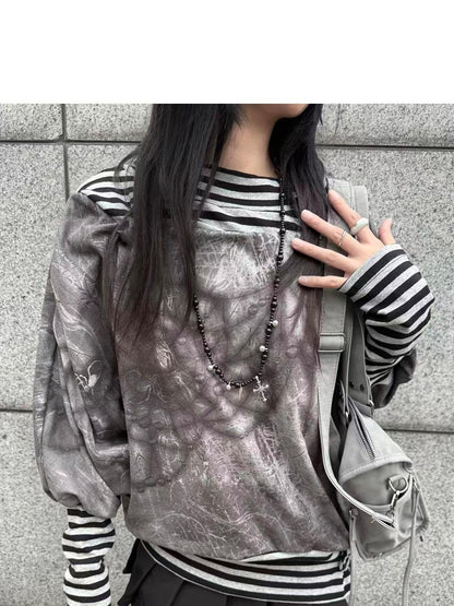 HEMOGLOBIN Striped Print Knit Women&