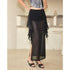 2th Desire Layered Hem Flared Skirt Set With Lace Vest