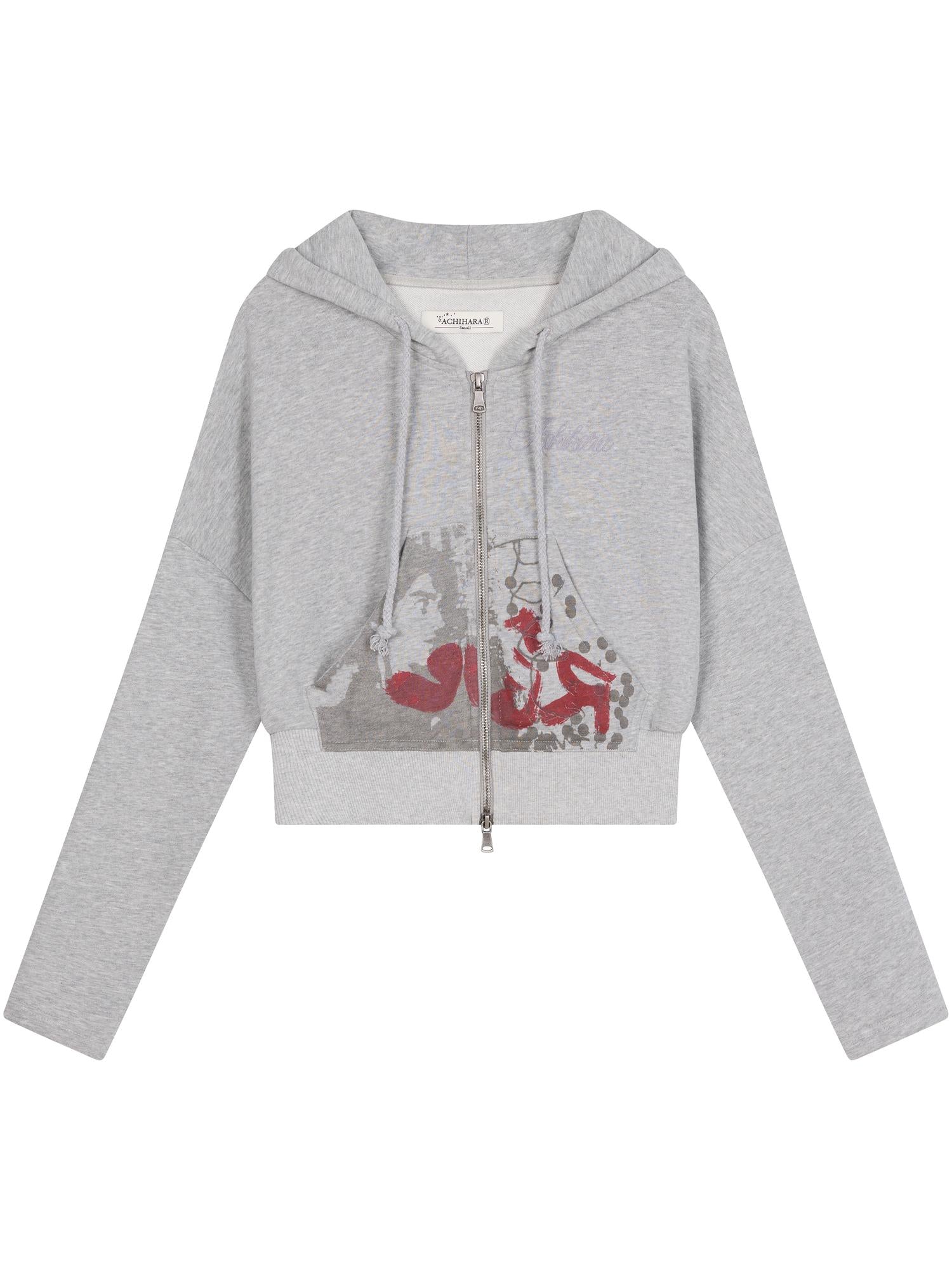 Achihara Dreamwave Cropped Hoodie
