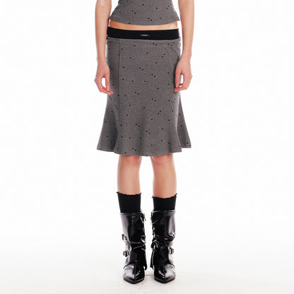 ALINNV STUDIO Knitted Paneled Slip Dress With Fishtail Hem