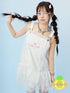 Frufru Gulu Hawaiian Dream White Lace Diamond Back Sleeveless Summer Dress