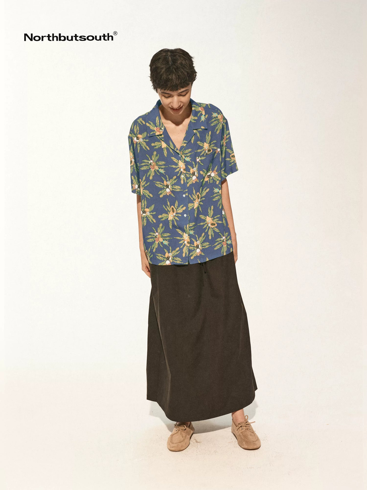 Hawaiian Holiday Fun Print Relaxed Vacation Shirt