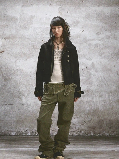Heavy Duty Fur Lined Warm Stand Collar Thickened Jacket
