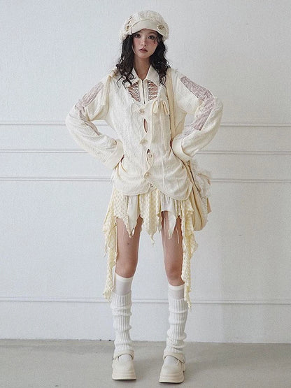 Heavy Industrial Textured Structured Shirt Original Cut