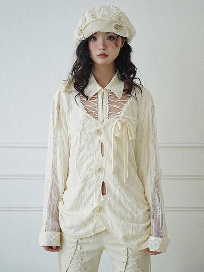 WSW WUSHENWU Heavy Industrial Textured Structured Shirt Original Cut