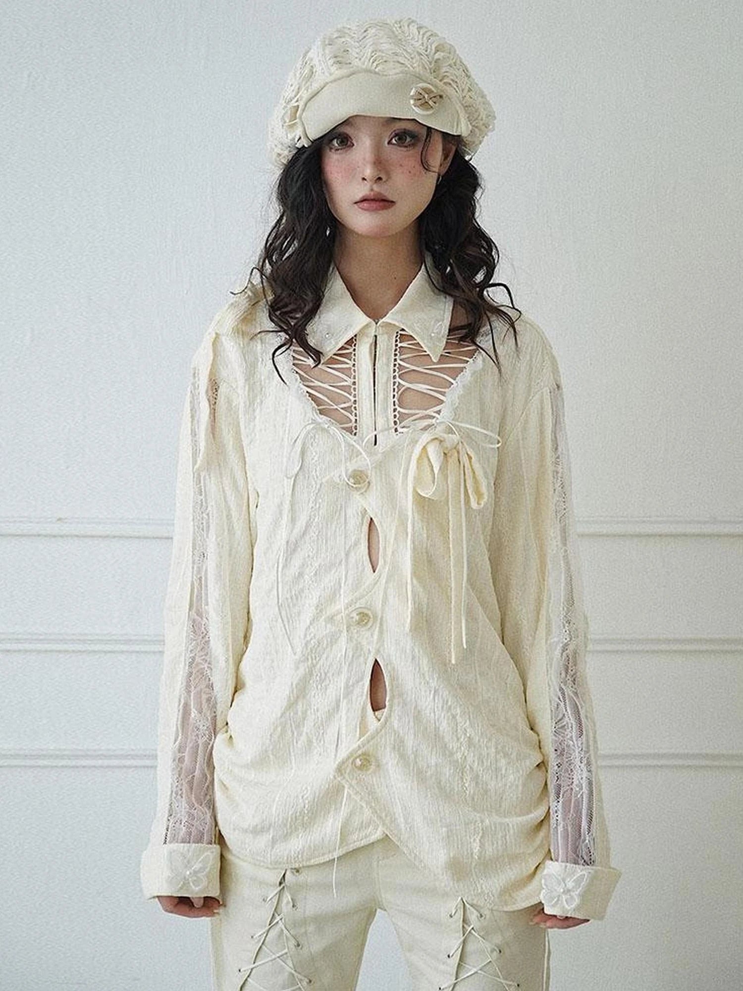 Heavy Industrial Textured Structured Shirt Original Cut