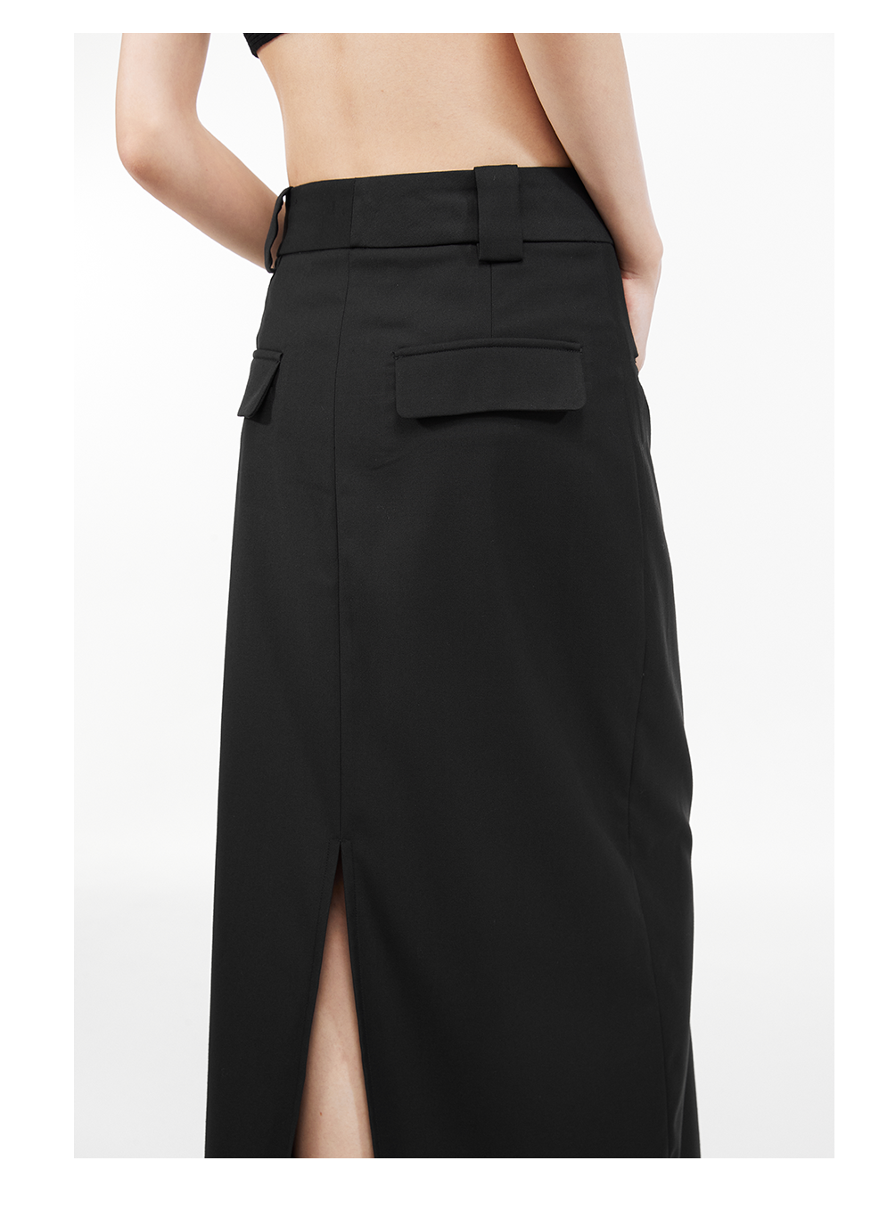 Heavyweight Custom Metal Slit Pencil Skirt