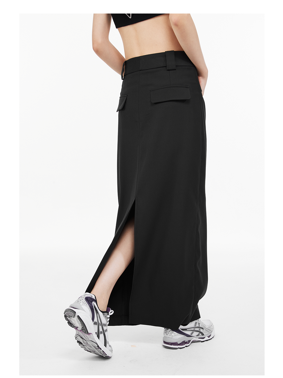 Heavyweight Custom Metal Slit Pencil Skirt