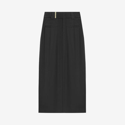 Heavyweight Custom Metal Slit Pencil Skirt