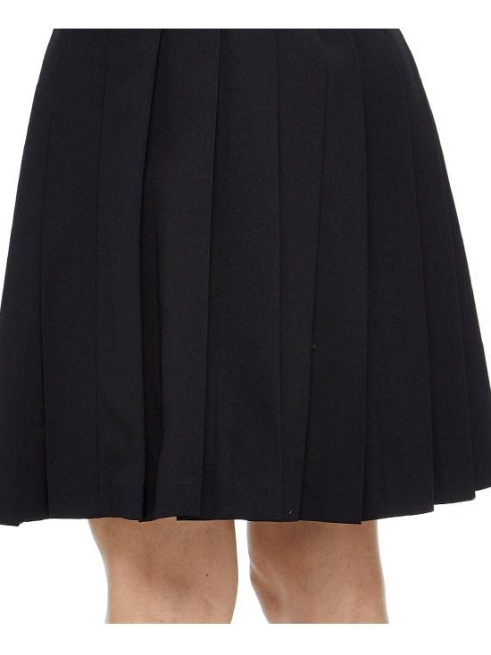 High-Waist A-Line Skirt with Bow &amp; Slit