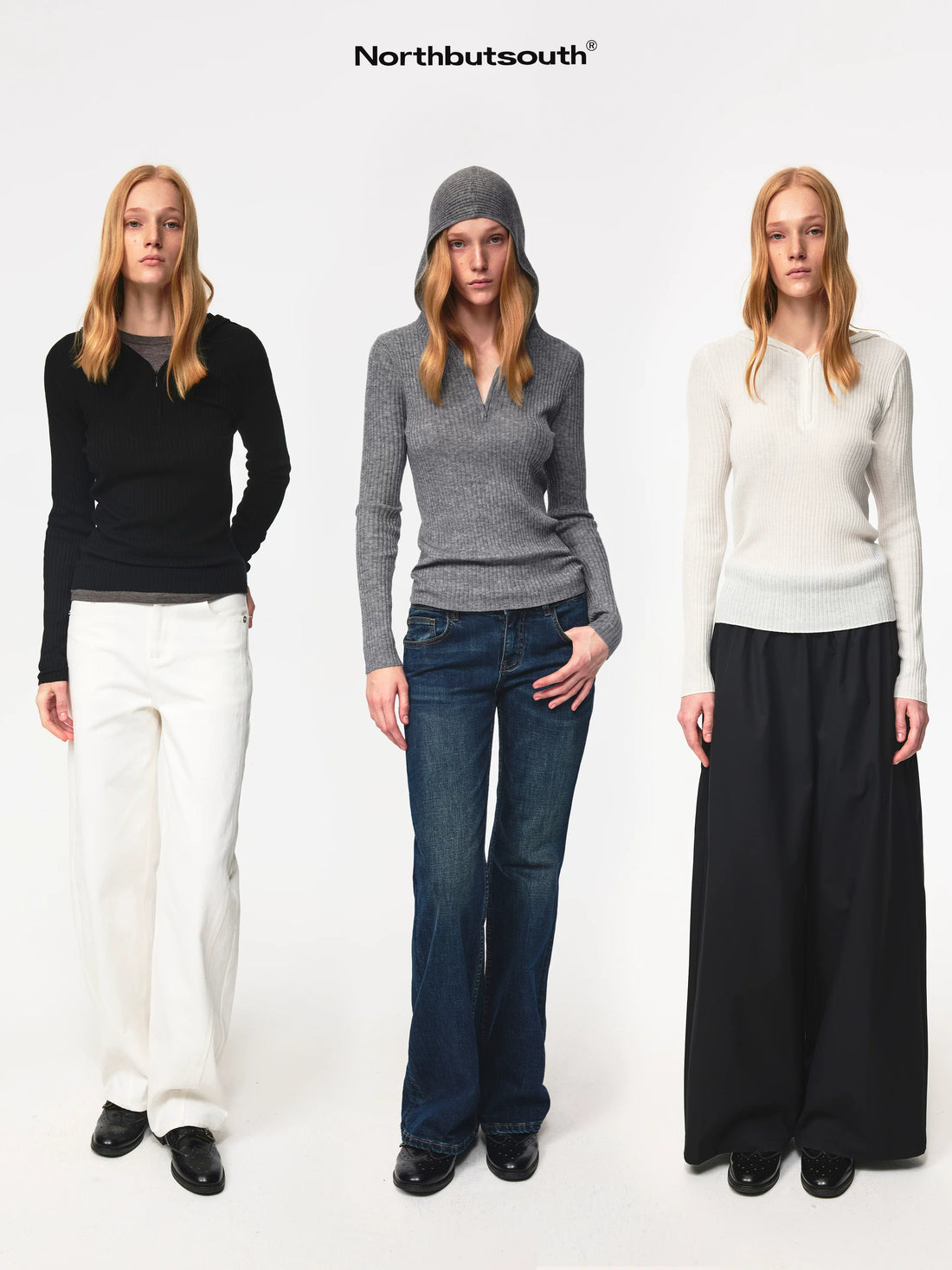 High Elastic Merino Wool Ribbed Hooded Half Zip Base Layer