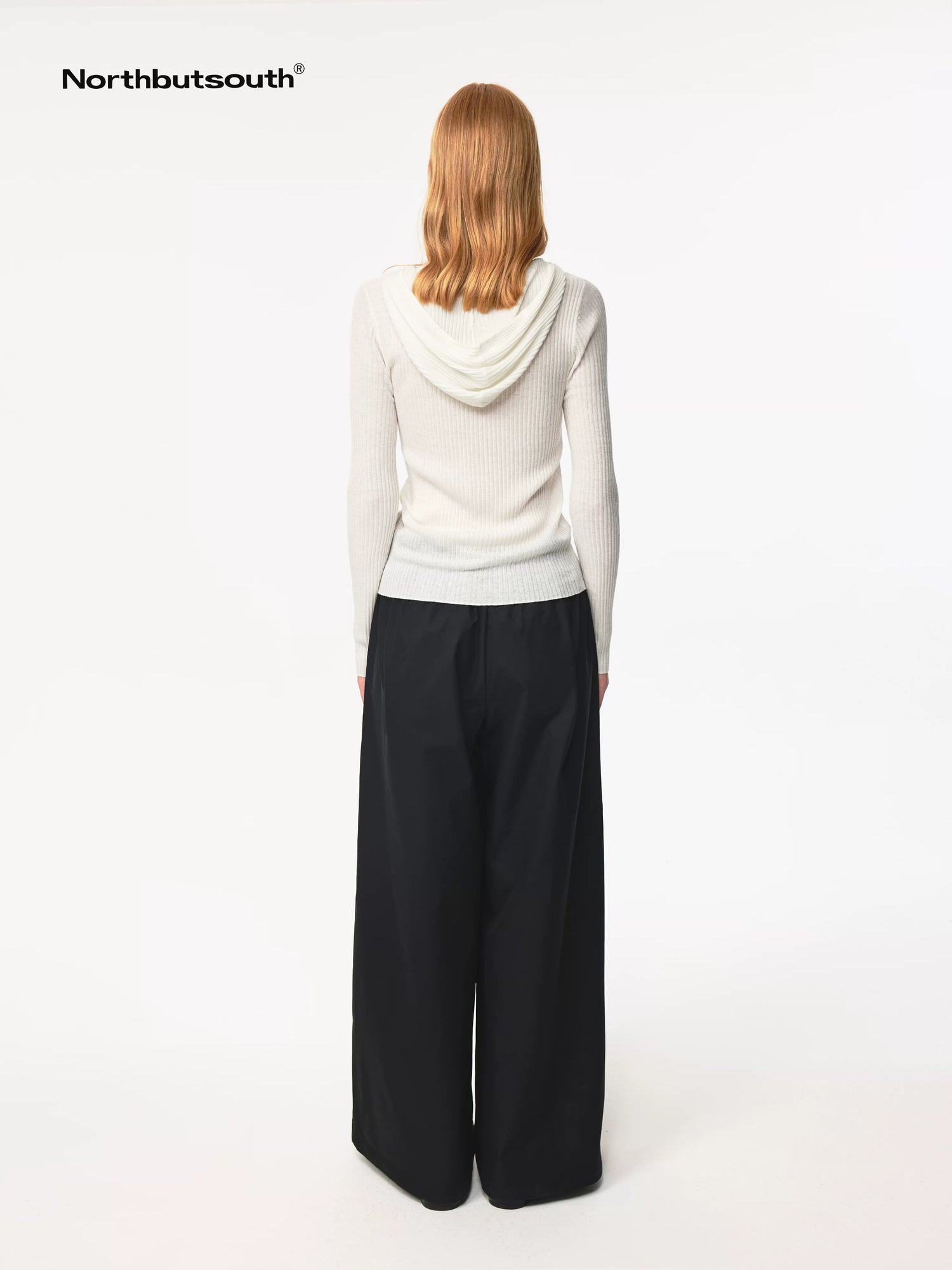 High Elastic Merino Wool Ribbed Hooded Half Zip Base Layer