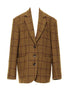 Vintage Brown Check Wool Suit Jacket