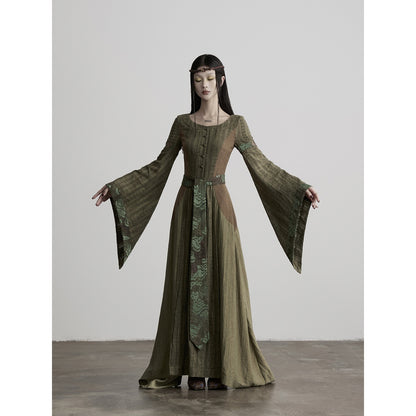 INDULGE_A_Line_Sculpted_Waist_Cinch_Bell_Sleeves_Women&