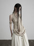 INDULGE_Almond_Beaded_V-neck_Cinched_Waist_Women&