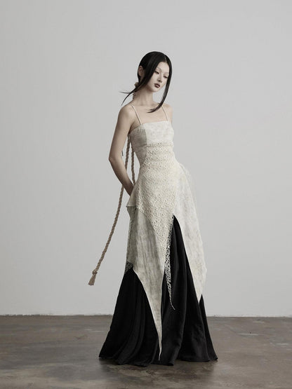 INDULGE Apricot Lace Structured Asymmetric Women&