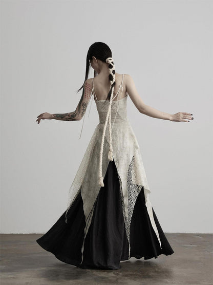 INDULGE Apricot Lace Structured Asymmetric Women&