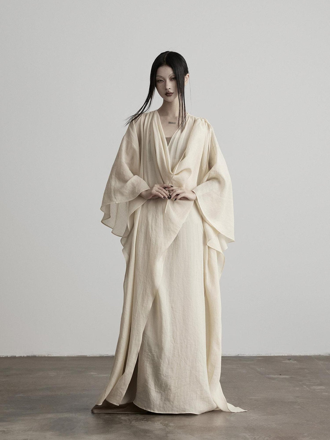 INDULGE Apricot Wrap Drape Hood 3d Tailoring Women&