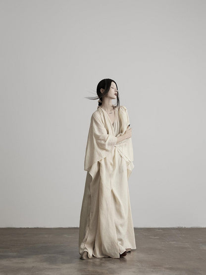 INDULGE Apricot Wrap Drape Hood 3d Tailoring Women&