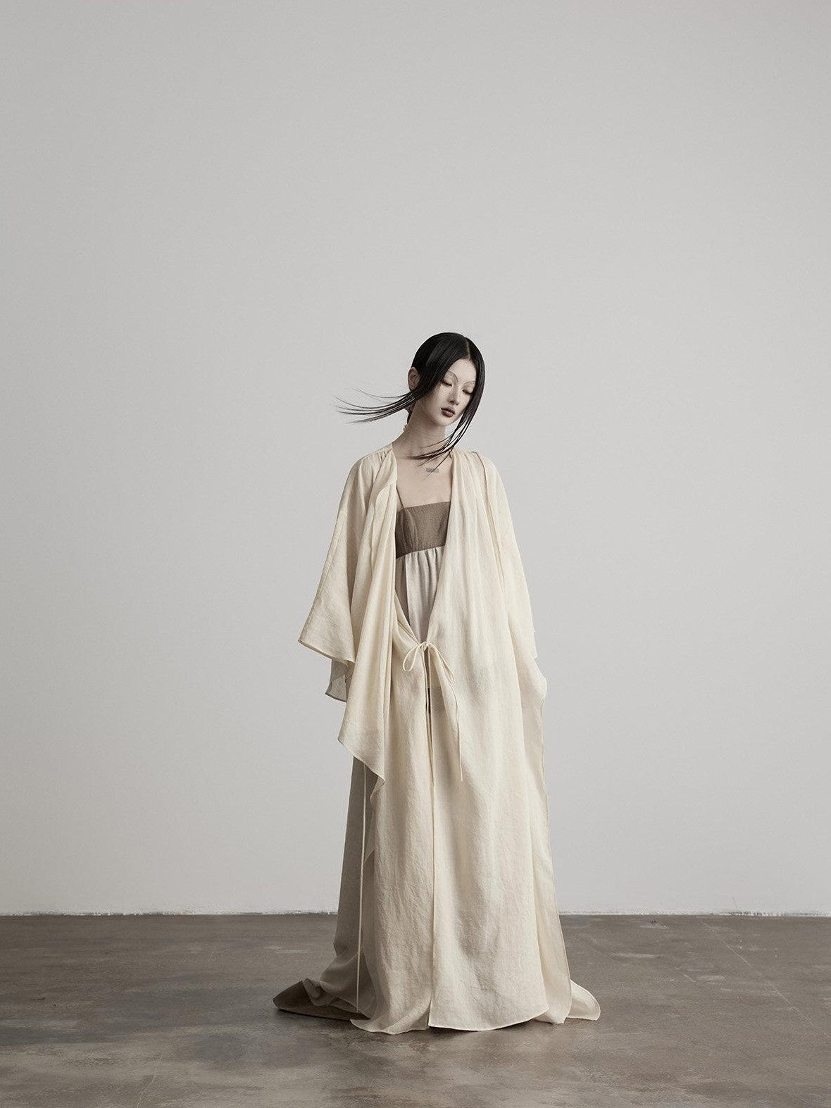 INDULGE Apricot Wrap Drape Hood 3d Tailoring Women&