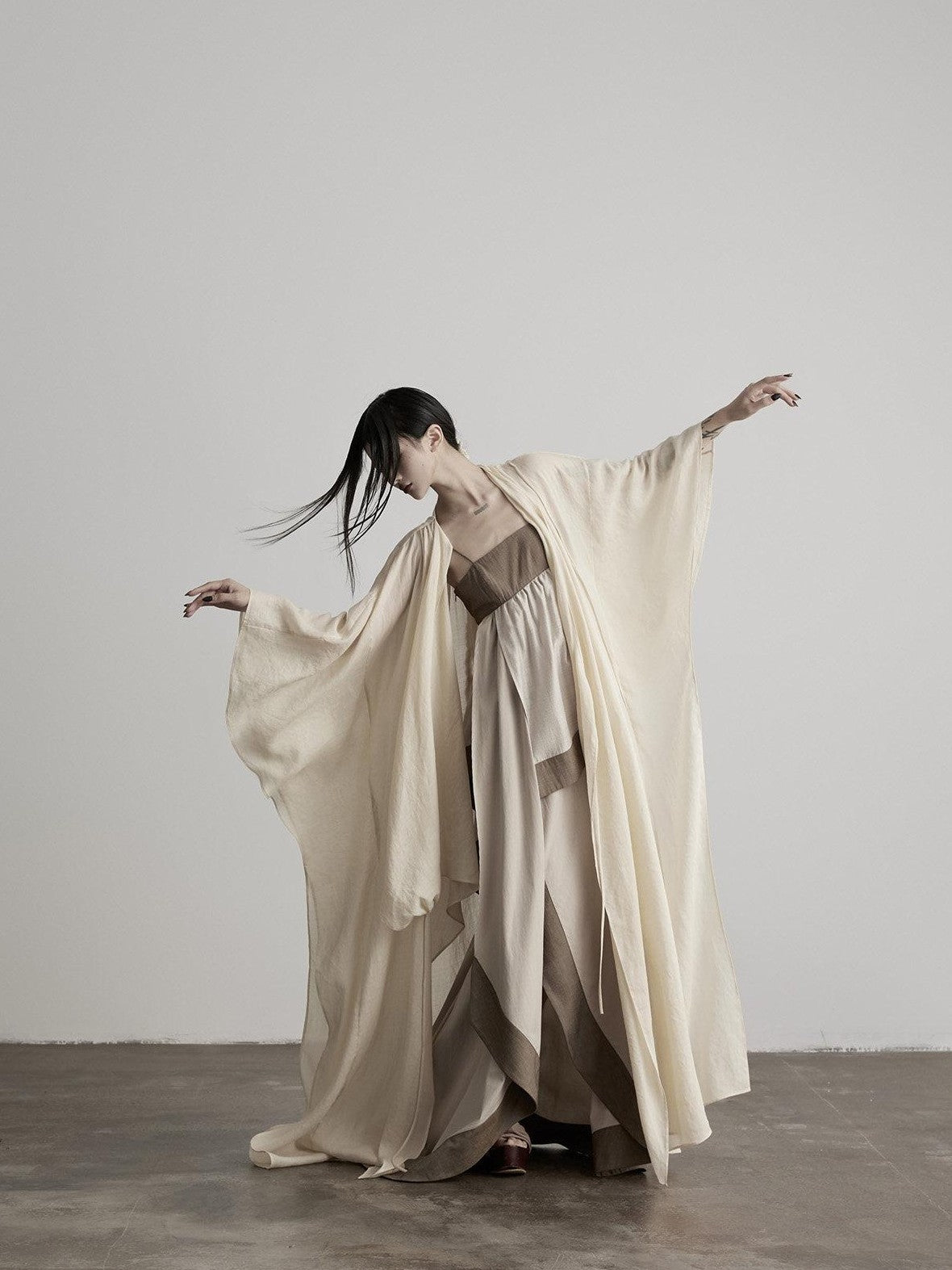 INDULGE Apricot Wrap Drape Hood 3d Tailoring Women&
