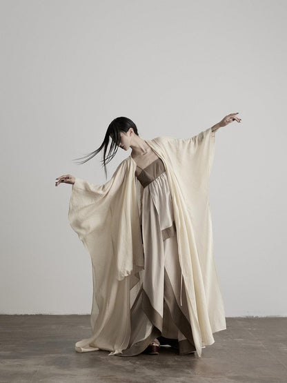 INDULGE Apricot Wrap Drape Hood 3d Tailoring Women&