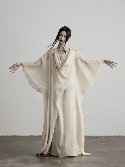 INDULGE Apricot Wrap Drape Hood 3d Tailoring Women&