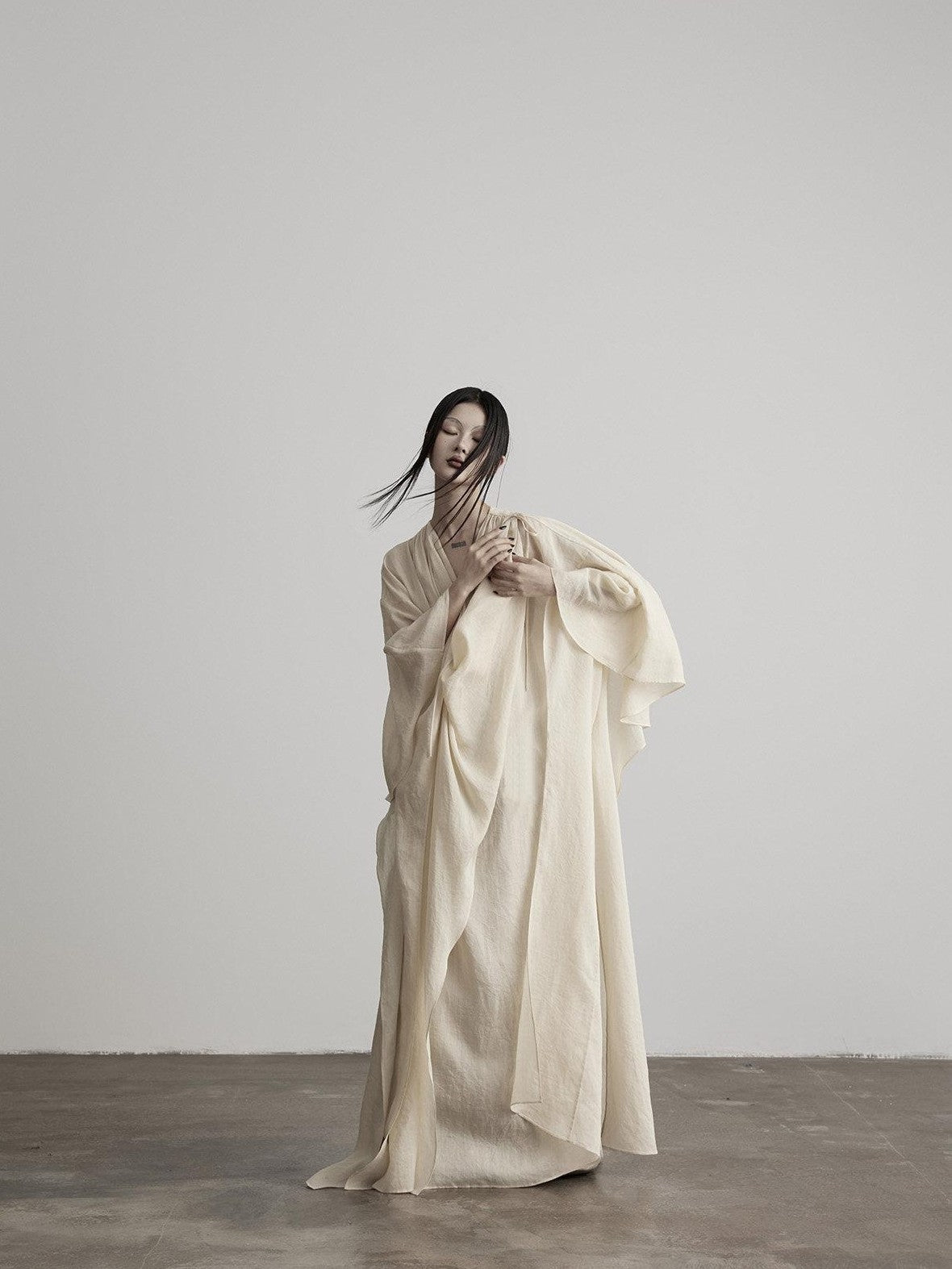 INDULGE Apricot Wrap Drape Hood 3d Tailoring Women&