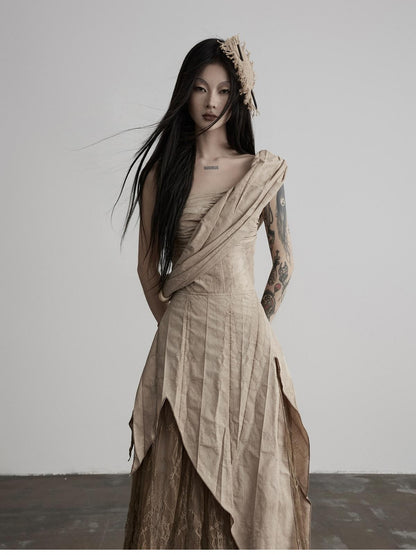 INDULGE Asymmetrical Layered Lace Patchwork Tribal Women&