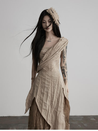 INDULGE Asymmetrical Layered Lace Patchwork Tribal Women&