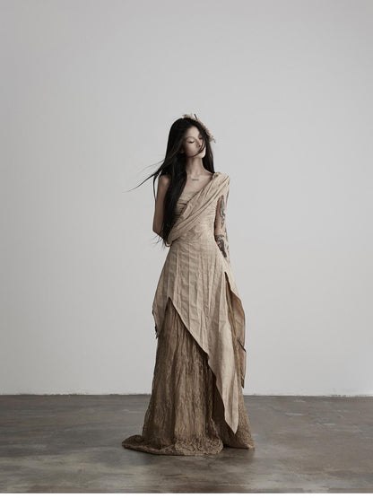 INDULGE Asymmetrical Layered Lace Patchwork Tribal Women&