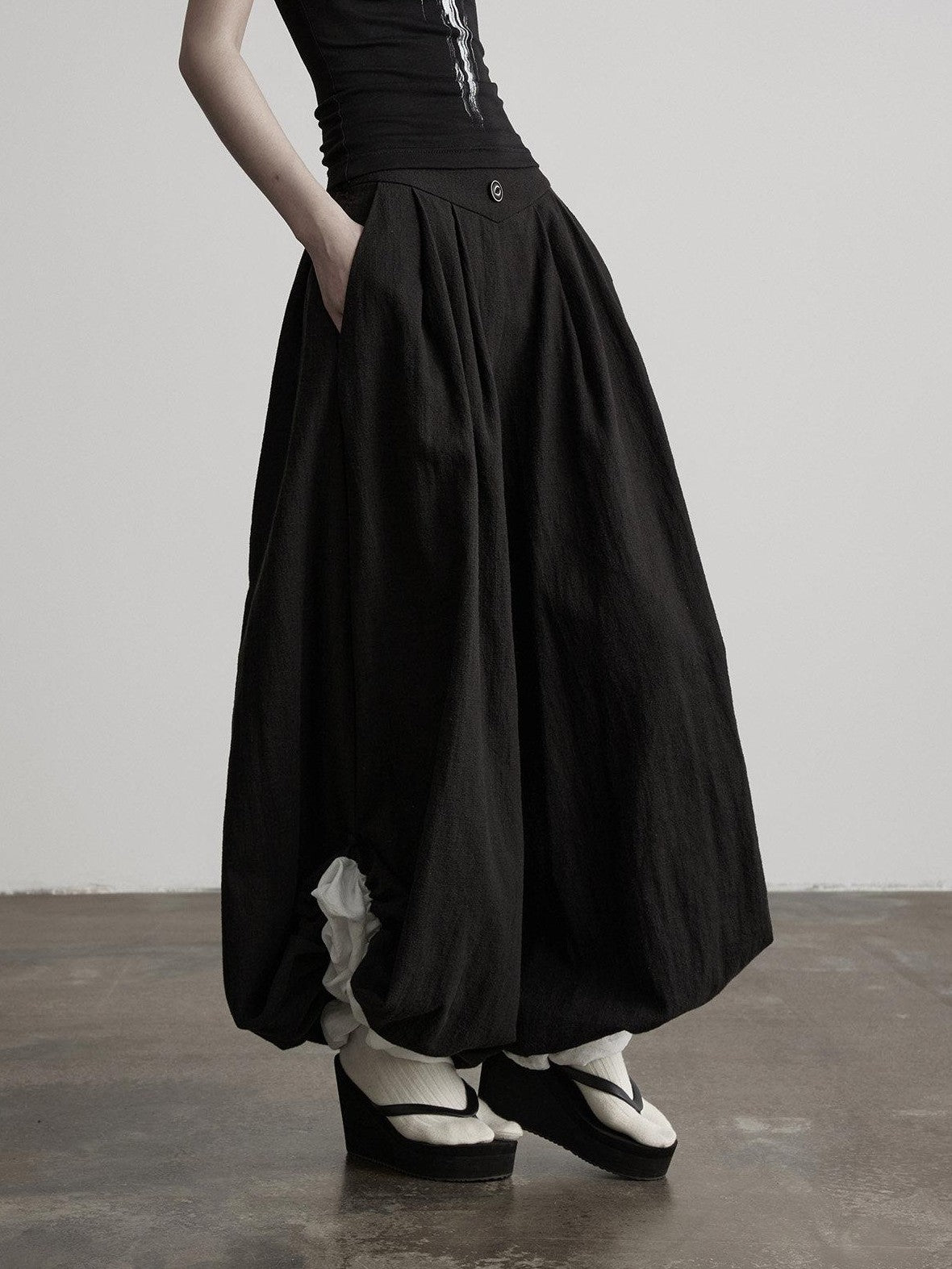 INDULGE Balloon Pleated Splice Structured Women&