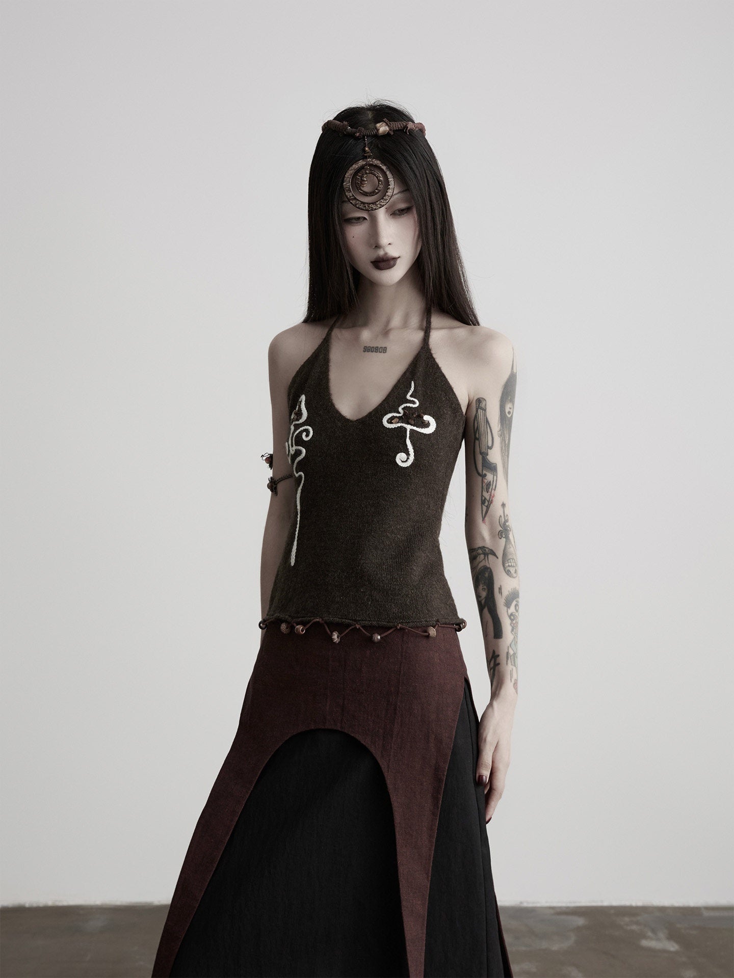 INDULGE_Beaded_Embroidered_Knit_Halter_Women&