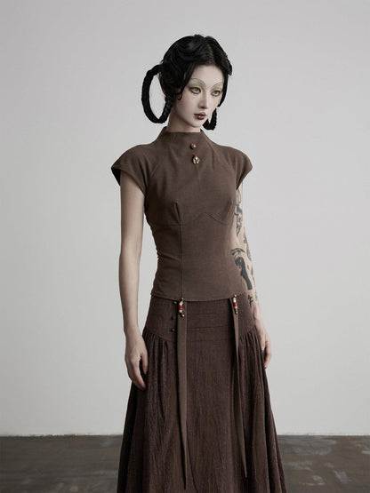 INDULGE Beaded Ribbon Structured Slim Waist Women&