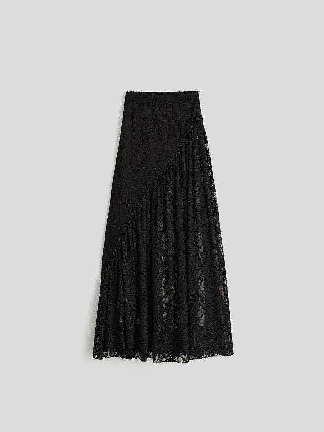 INDULGE Bell Charm Layered Mesh Beaded A Line Women&