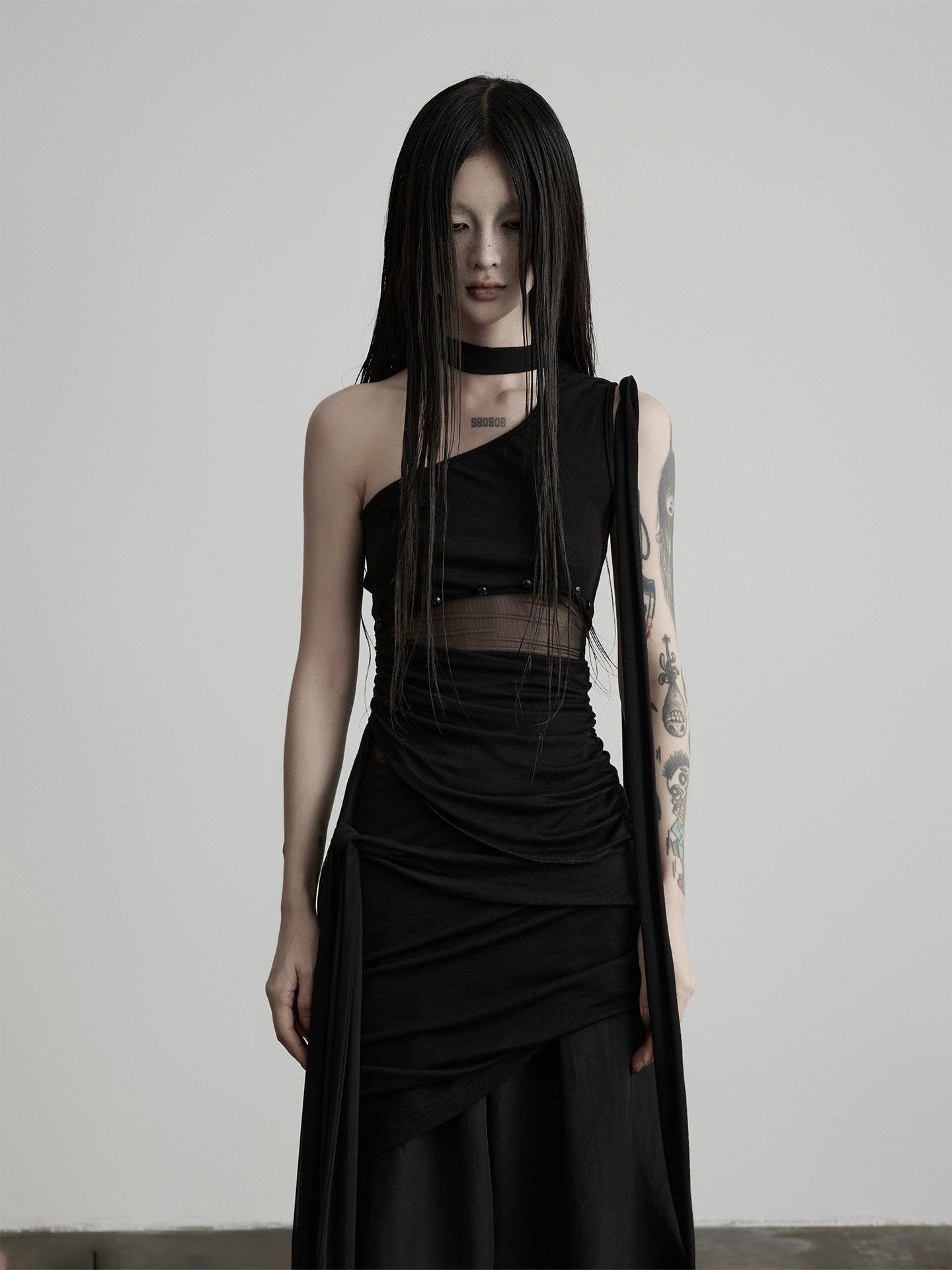 INDULGE_Black_Cutout_Ribbon_Tailored_Women&