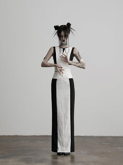 INDULGE Black Embroidered Waist Cinched Structured Women&