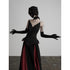 INDULGE_Black_Gothic_3d_Tailored_Asymmetrical_Hem_Boned_Waist_Zipper_Women&