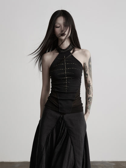 INDULGE_Black_Mesh_Hand_Beaded_Cutout_Cropped_Women&