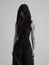 INDULGE_Black_Ripped_Ruched_Slim_Waist_Cinched_Hooded_Women&
