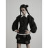 INDULGE_Black_White_Ruffled_Pointed_Collar_Tailored_Women&