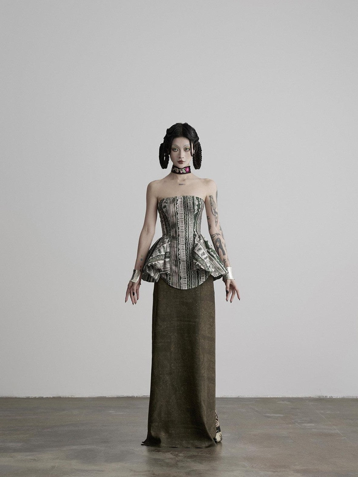 INDULGE Bronze Print Pleated Butterfly Women&
