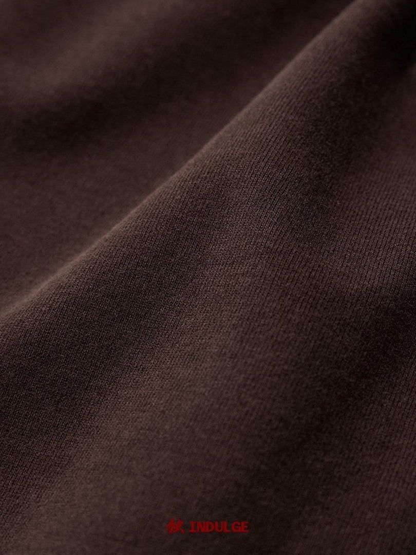 INDULGE Butt Lifting Mid Waist Embroidered Skort Casual Brown Viscose Cotton Hosiery
