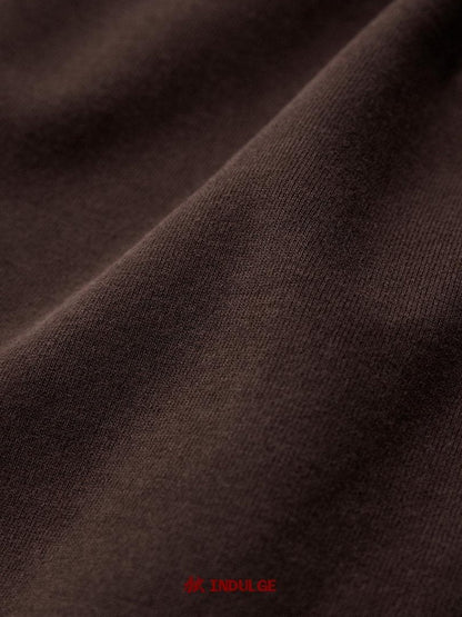 INDULGE Butt Lifting Mid Waist Embroidered Skort Casual Brown Viscose Cotton Hosiery