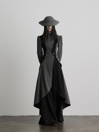 INDULGE Contrast Colorblock Tie Waist Structured Shoulder Women&