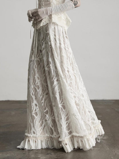INDULGE Daily Washed Cotton Blend Aline Mid Waist Fairy Women White Casual Maxi Dresses