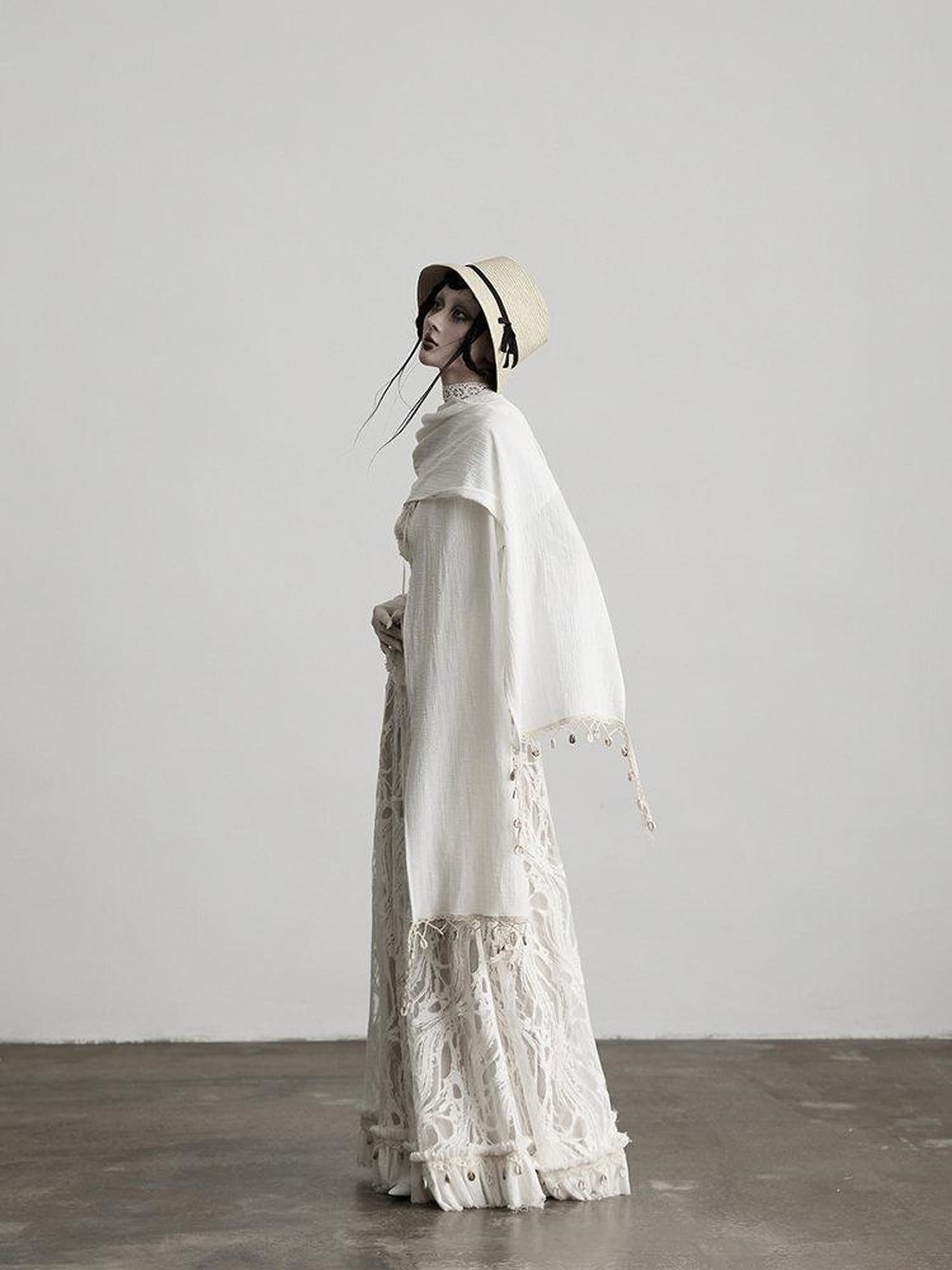 INDULGE Daily Washed Cotton Blend Aline Mid Waist Fairy Women White Casual Maxi Dresses