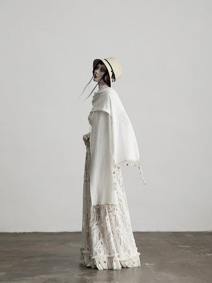 INDULGE Daily Washed Cotton Blend Aline Mid Waist Fairy Women White Casual Maxi Dresses